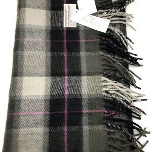 Minicci Grey Plaid Scarf NWT